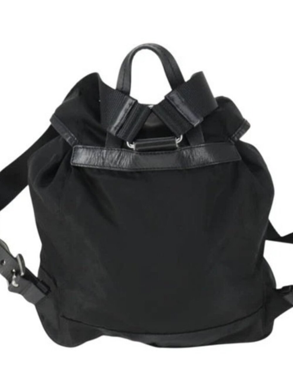 PRADA Backpack Nylon Black Silver Auth 169609 - Picture 2 of 16